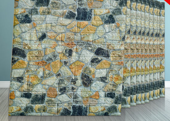 Carta da parati della schiuma del PE di 50*50CM Moistureprooof 3D, autoadesivi della schiuma della parete 3D per l'edificio per uffici