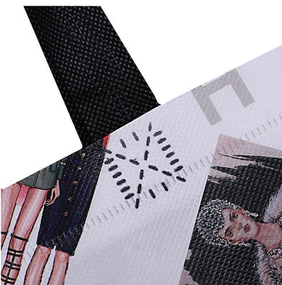 In bianco e nero riciclabile non tessuto di stampa della borsa di Eco pp